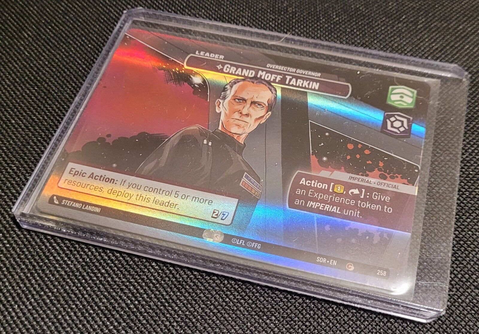 🔥 Star Wars Unlimited Grand Moff Tarkin Showcase Card 258 Foil *EXTREMELY RARE
