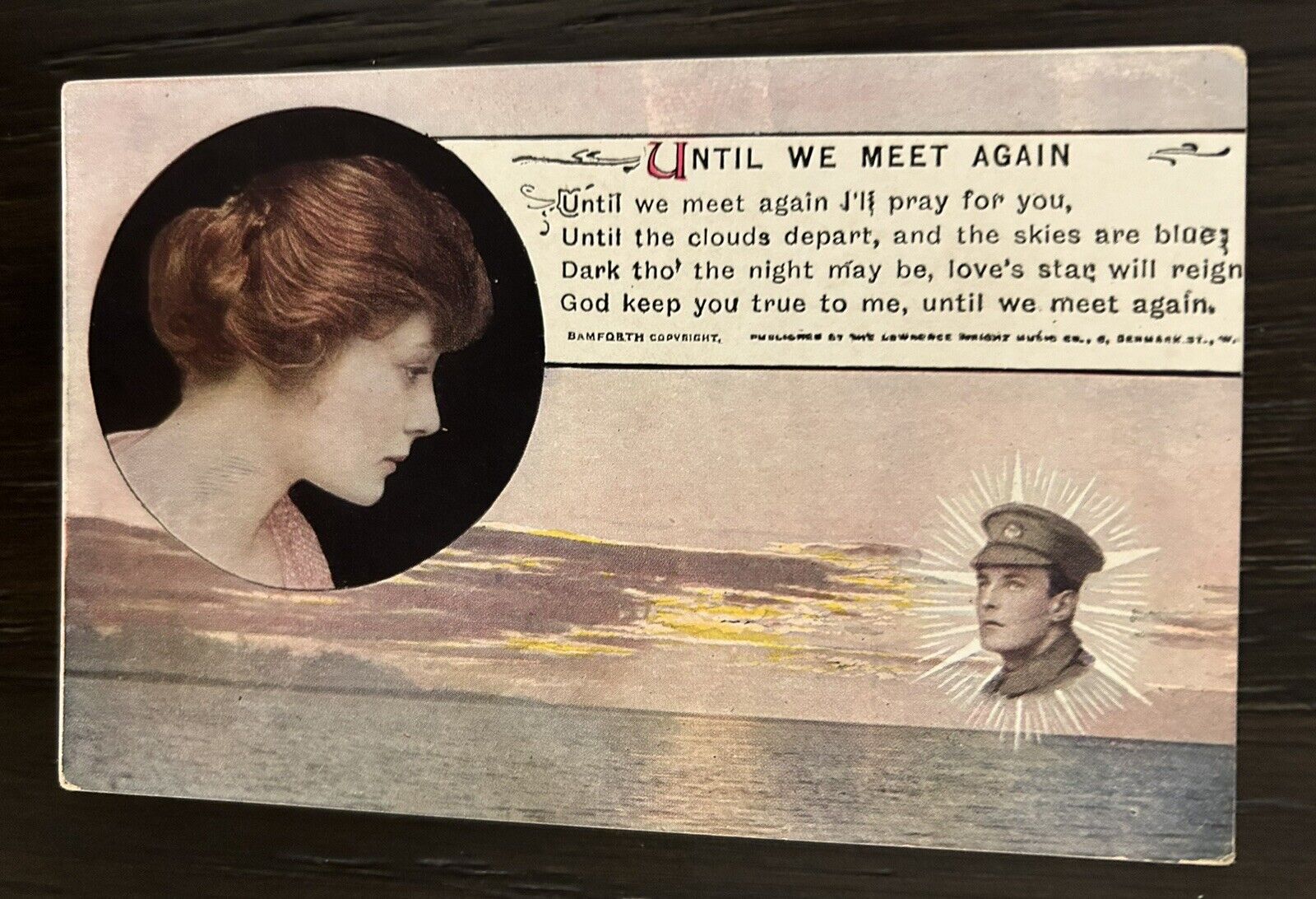 WW1 Era Romantic / Patriotic Postcard U.S. 
