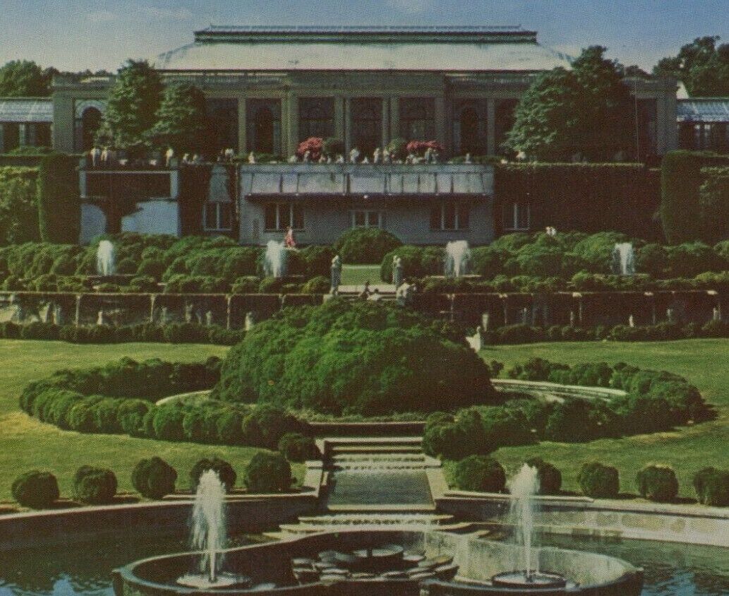 c1960s Longwood Gardens Kenneth Square Pennsylvania conservatory fountains B416