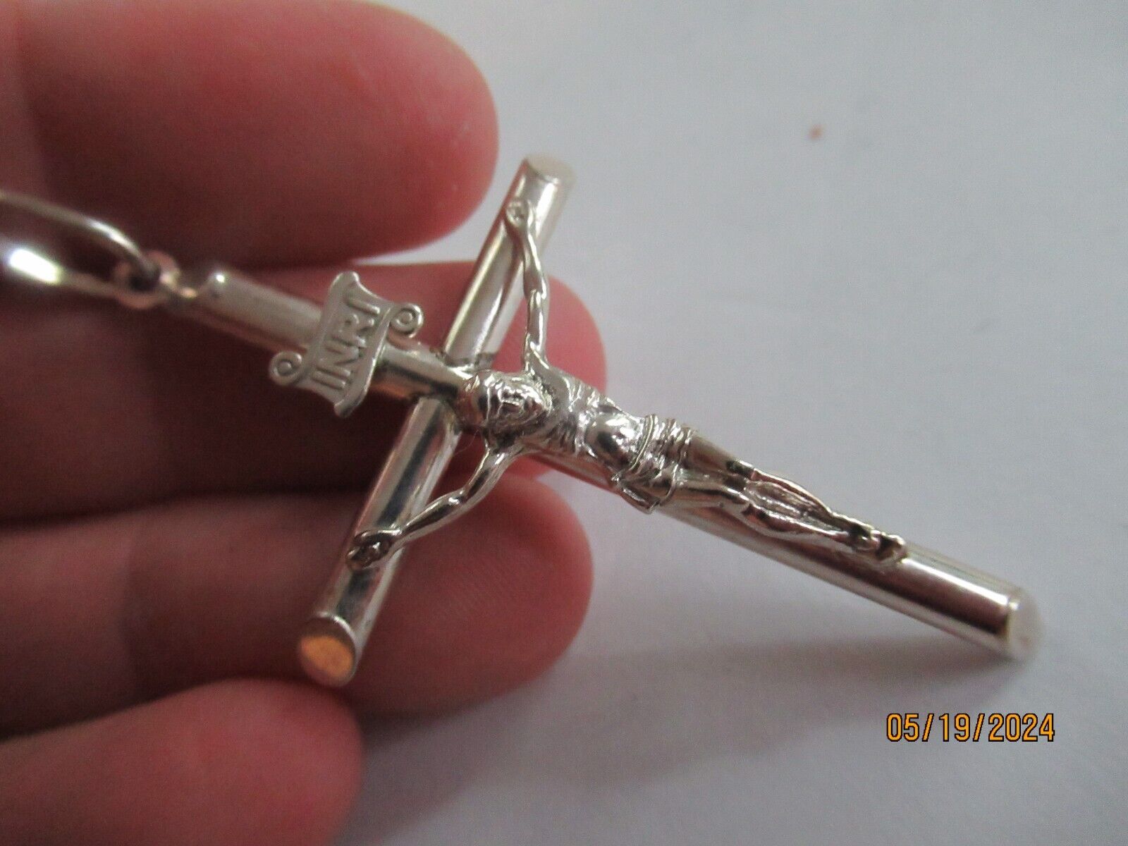 Vintage Sterling Silver 925 Catholic Rosary Crucifix Cross