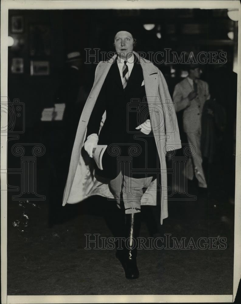 1931 Press Photo New York Mrs.Reed Albee at the National Horse Show NYC.