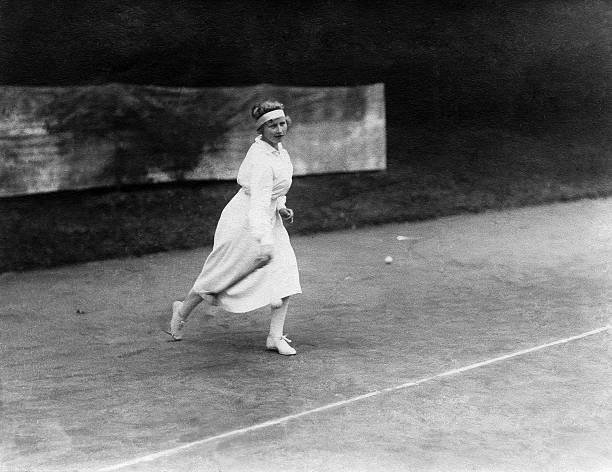 Irmgard von Opel Sportswomanplaying Tennis 1920 Old Photo