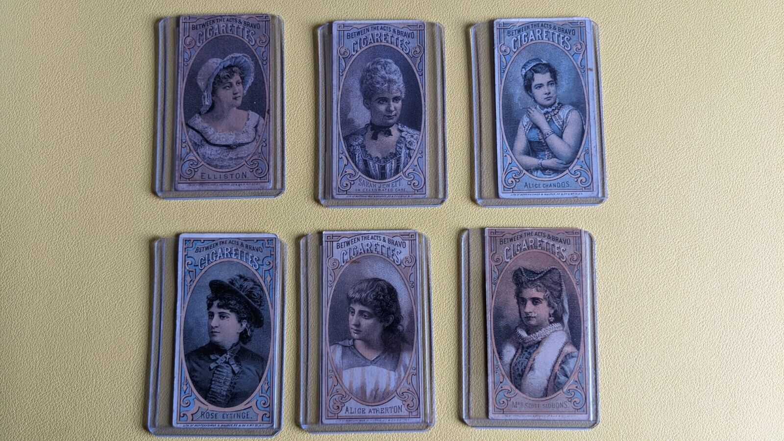 Rare 1880\'s N342 Thos Hall BETWEEN THE ACTS Tobacco Cigarette Card LOT