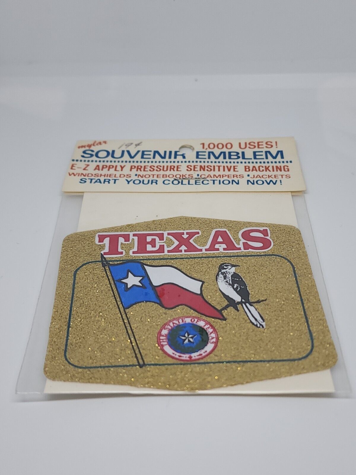 Vintage Texas Travel Souvenir Emblem Sticker luggage Collectible 