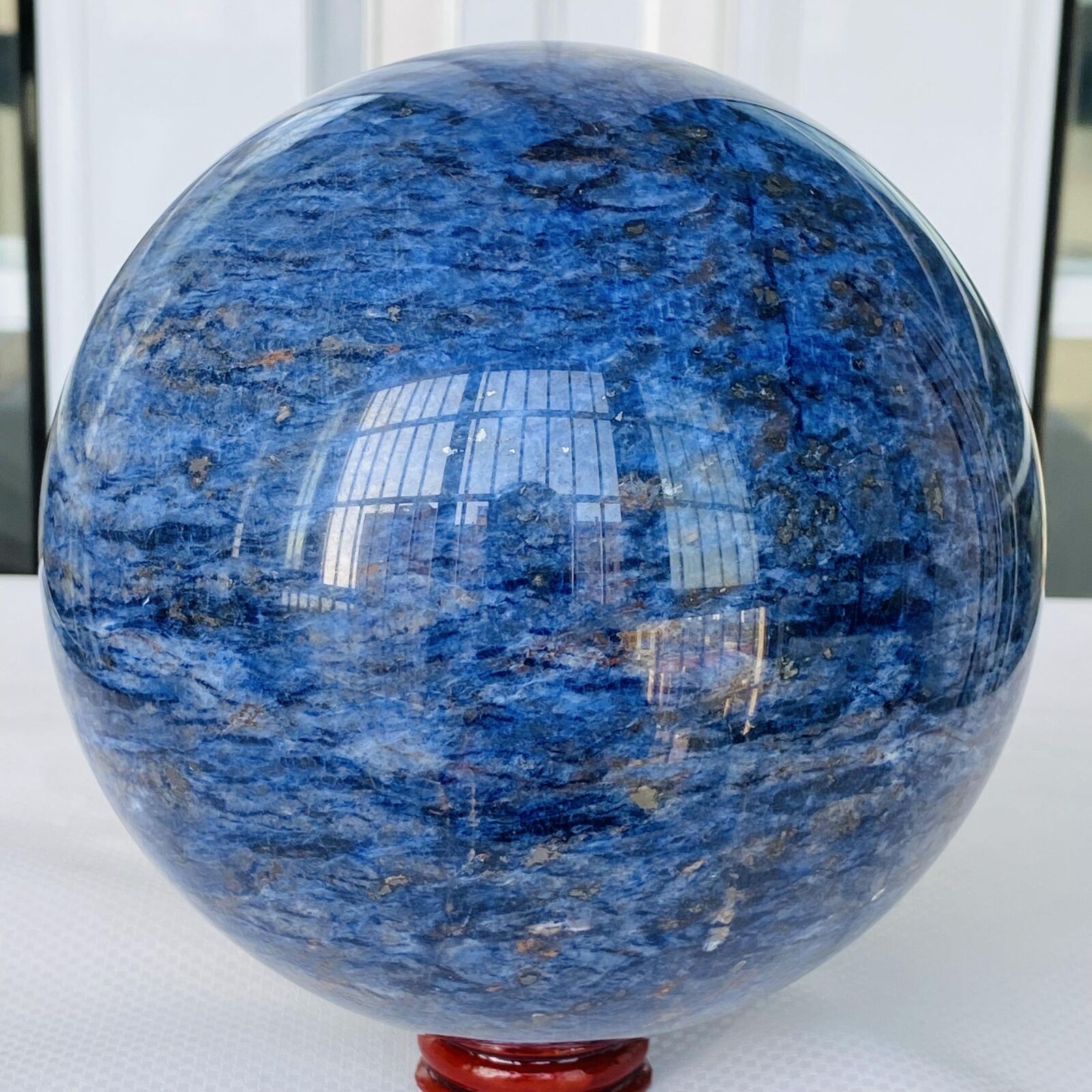 Blue Sodalite Ball Sphere Healing Crystal Natural Gemstone Quartz Stone 3540G