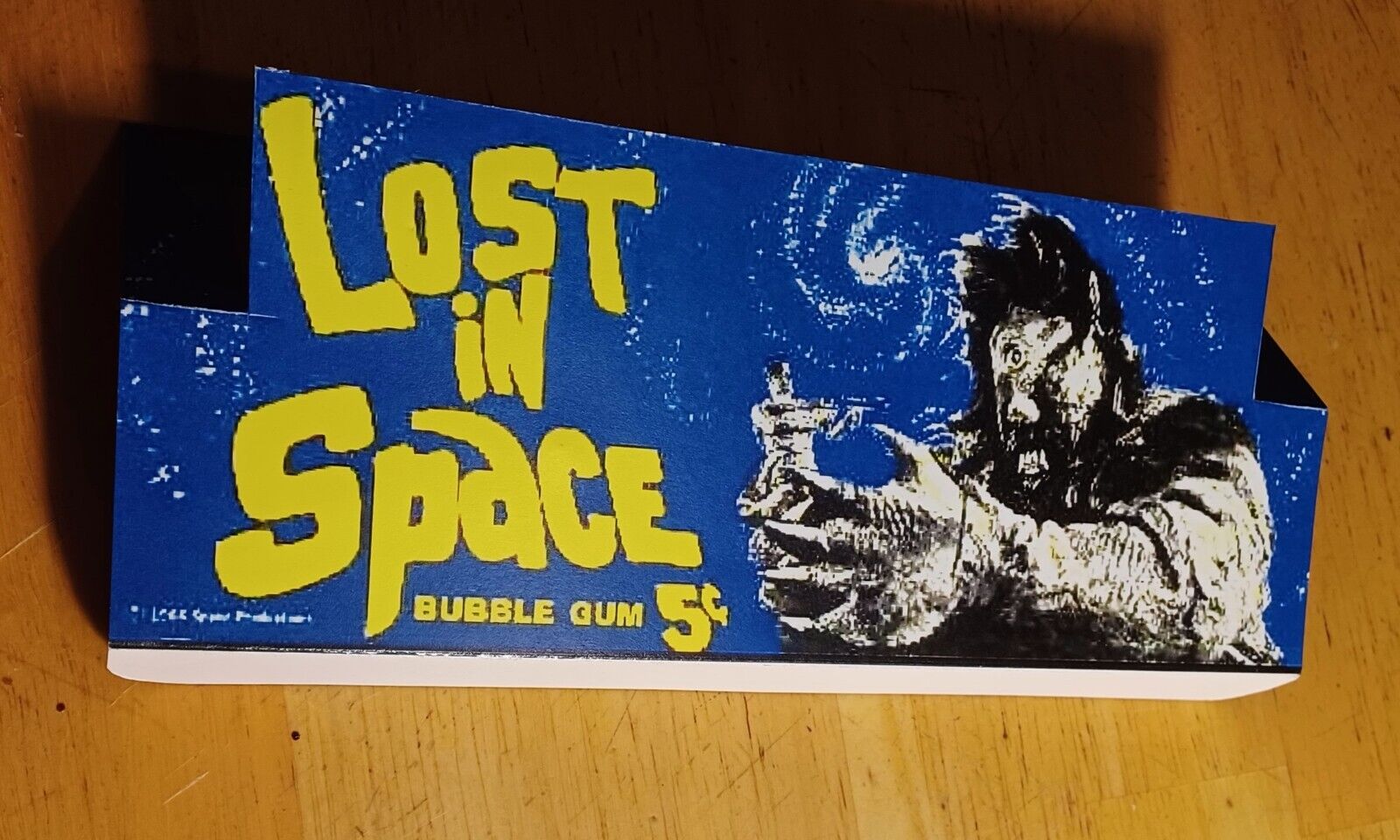 1966 Topps LOST in SPACE- 5 cent display box top- REPRINT