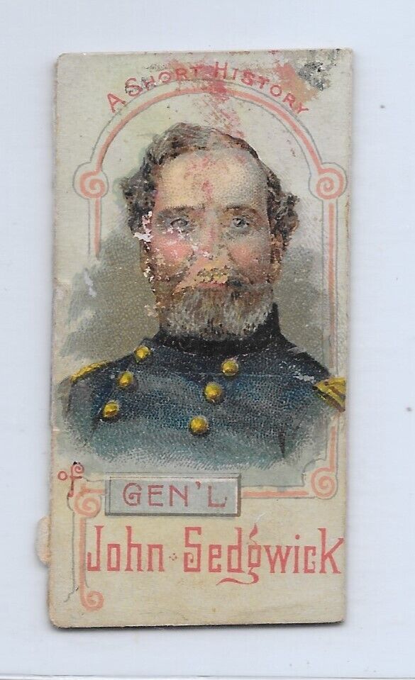1889 Duke's Cigarettes N78 Gen'l John Sedgwick History of Generals LOW GRADE