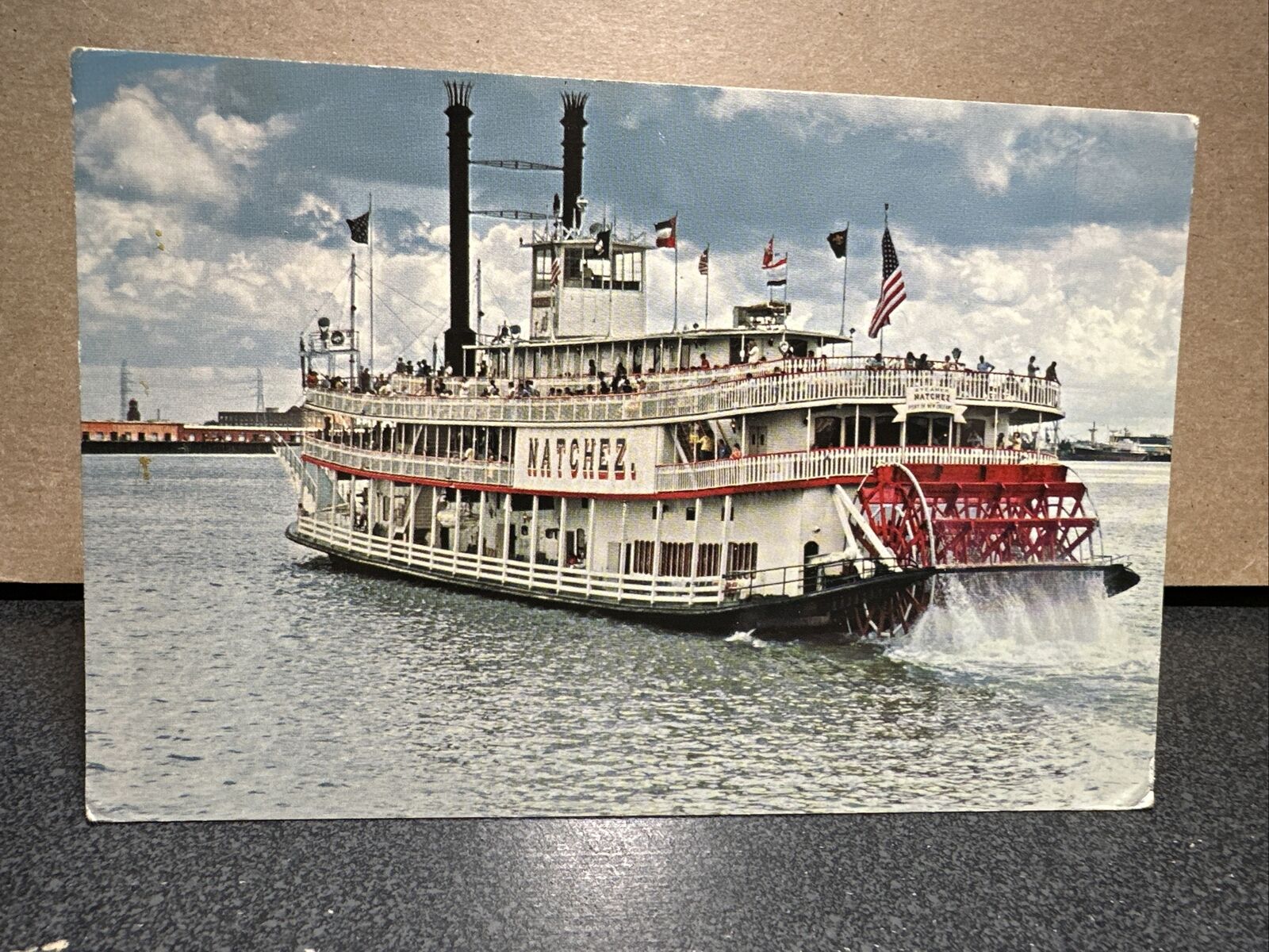 Sternwheeler Natchez Paddle Boat On Mississippi River Postcard