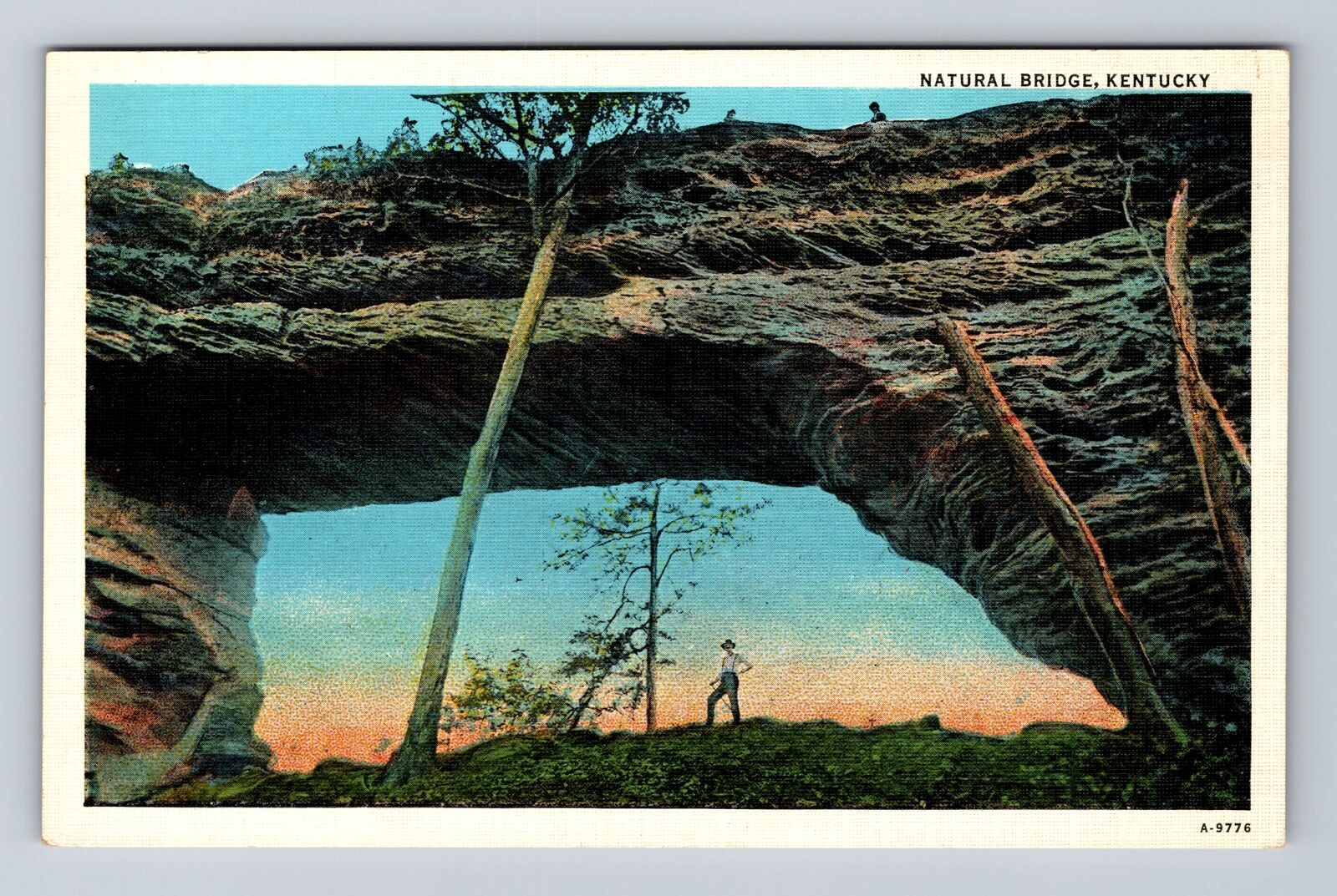 Natural Bridge KY-Kentucky, Scenic Greetings, Antique Souvenir Vintage Postcard