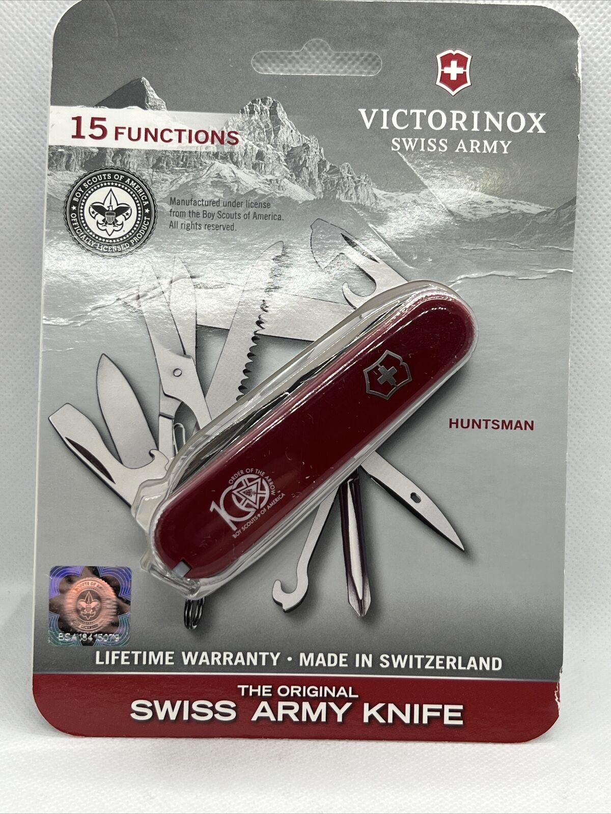 Victorinox Huntsman Boy Scout BSA Swiss Army Knife NOAC Central 100th Unopened
