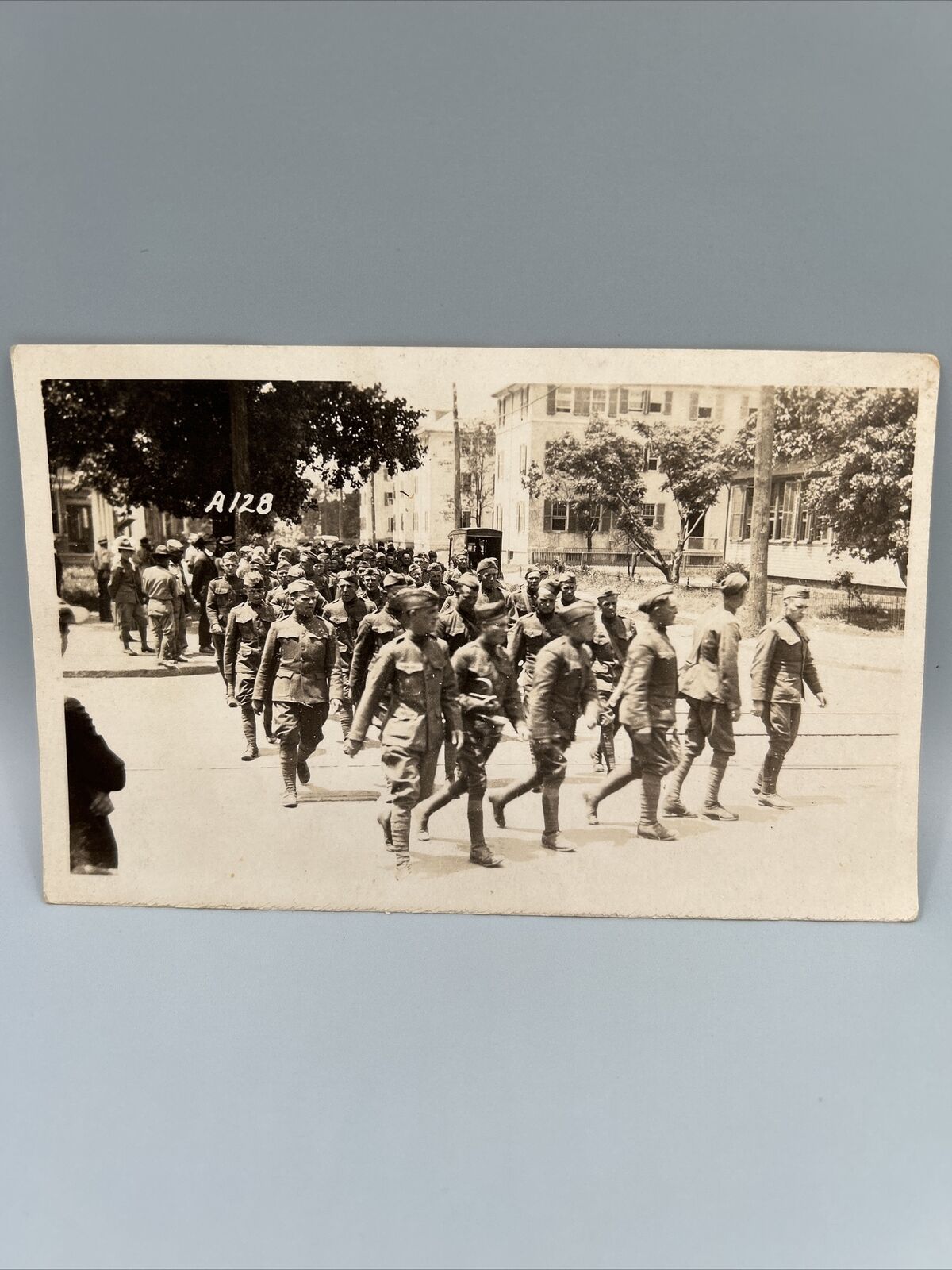 RPPC Postcard American Troops Returning From War 