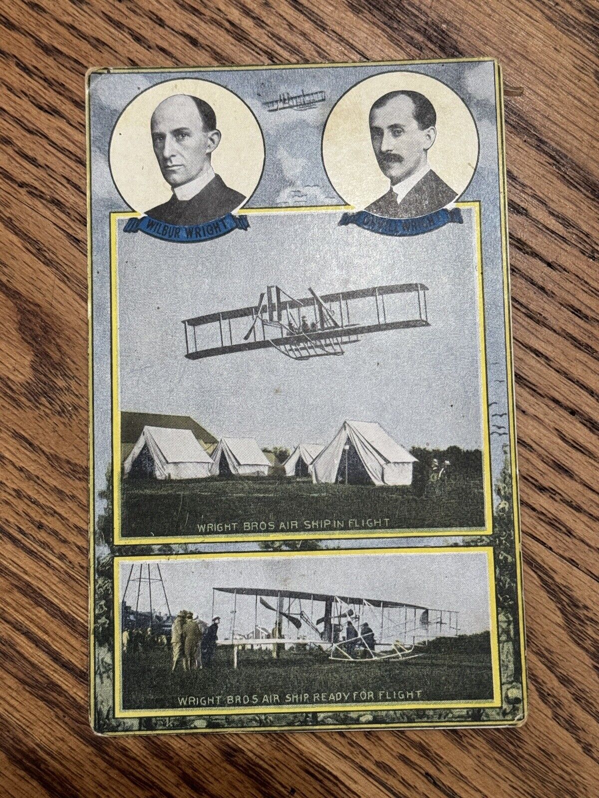 1909 Wright Brothers Air Ship Dayton Airplane Flight Pioneer Aviation Postcard