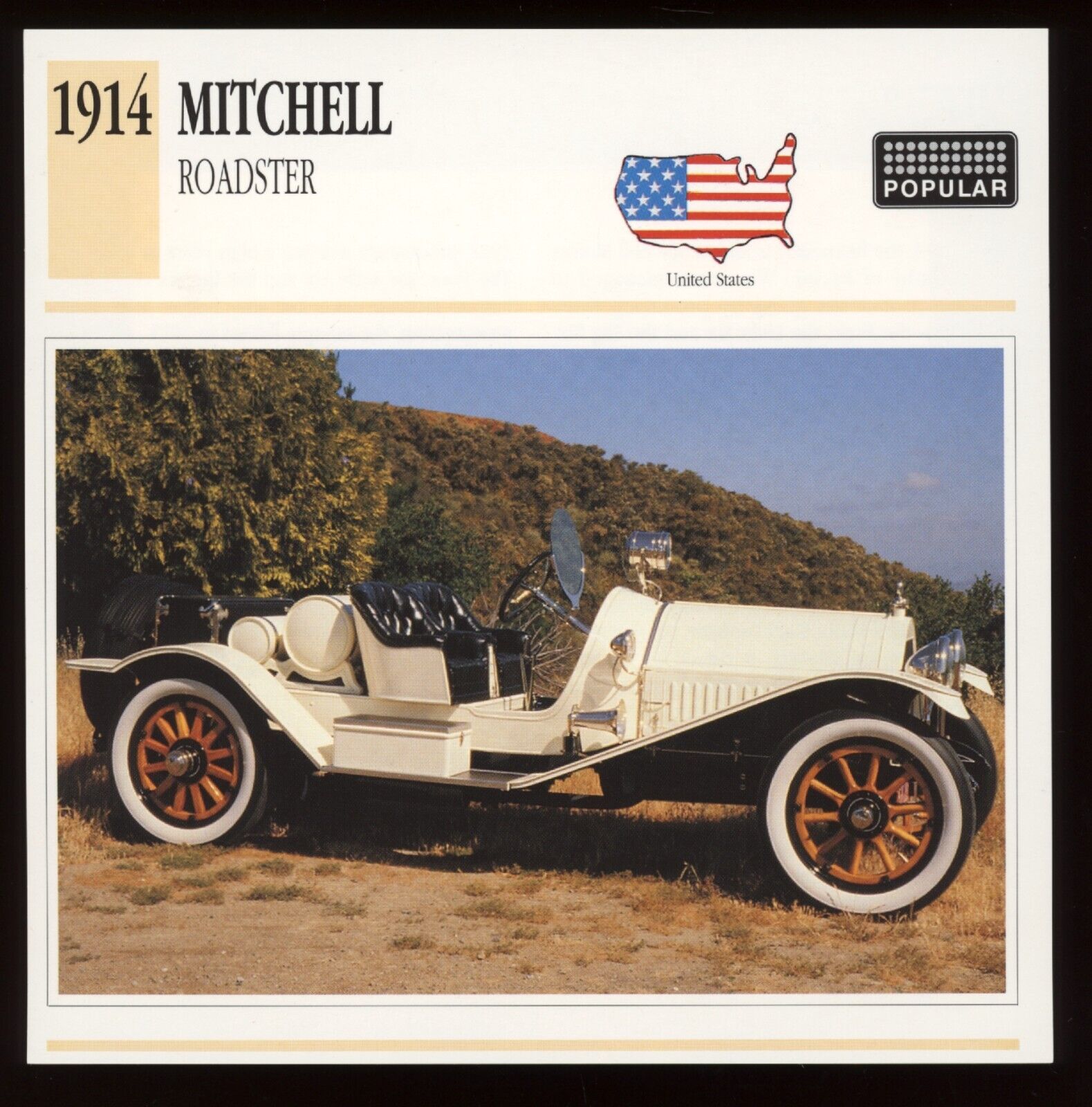 1914 Mitchell Roadster  Classic Cars Card