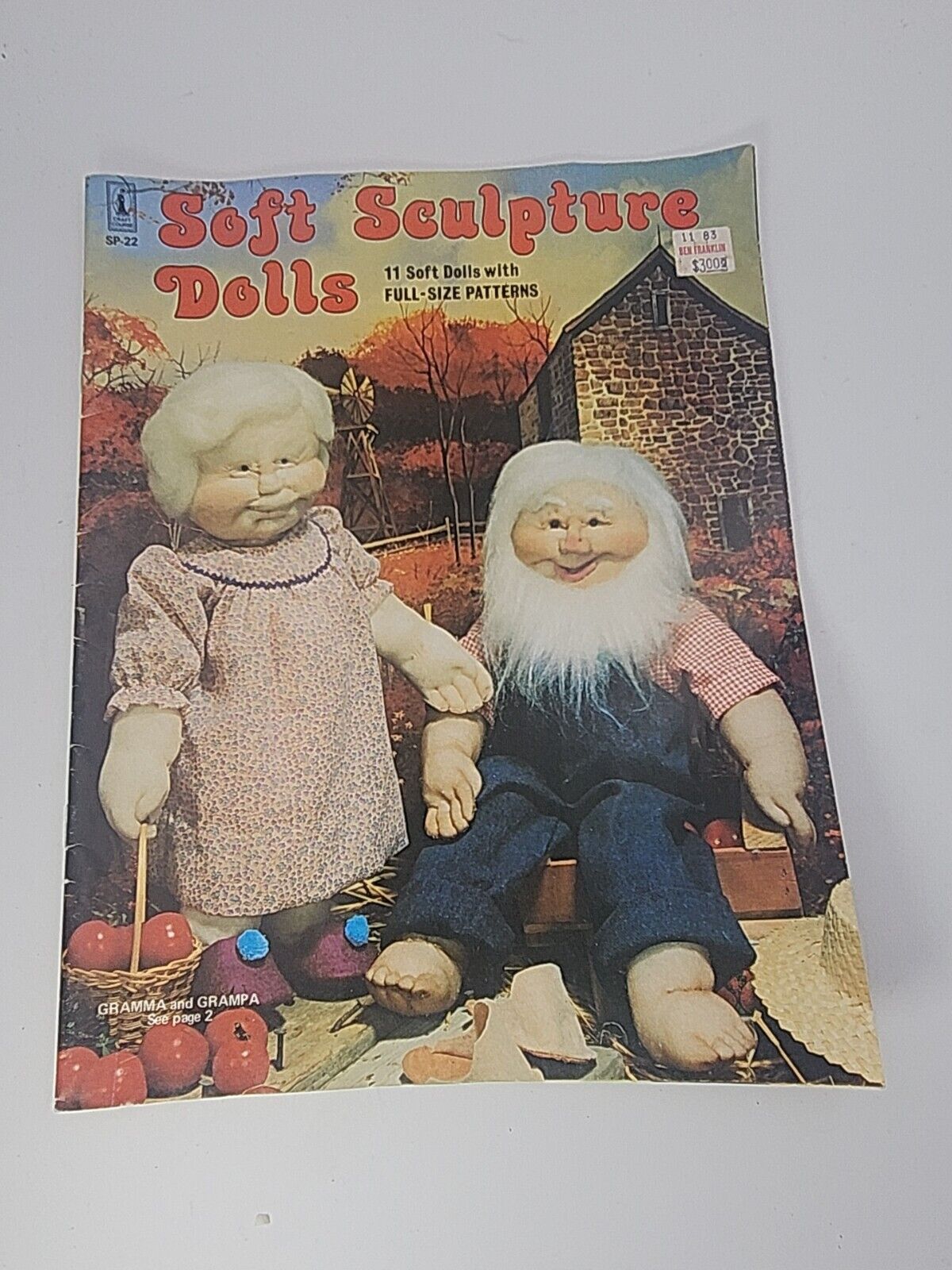 Soft Sculpture Dolls Craft Pattern Gramma and Grampa 11 soft dolls with patterns