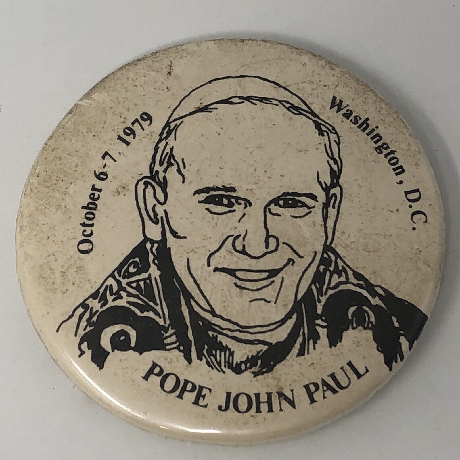 Vtg 1979 Catholic Pope John Paul Washington DC Visit Pin from Jefferson Academy