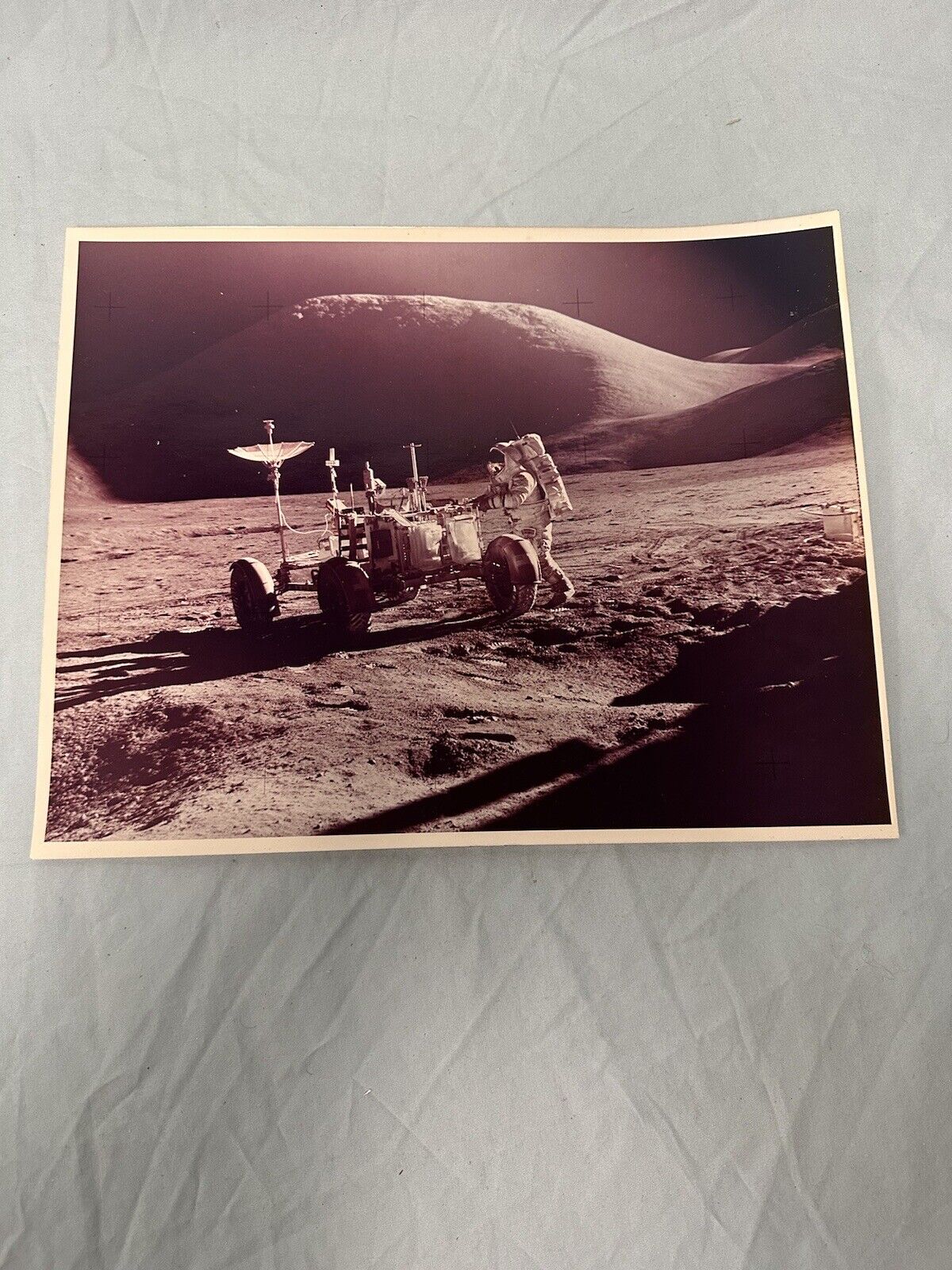 Apollo 15 Kodak paper NASA Photograph Moon Walk Authentic Photo Rare 1970’s WOW