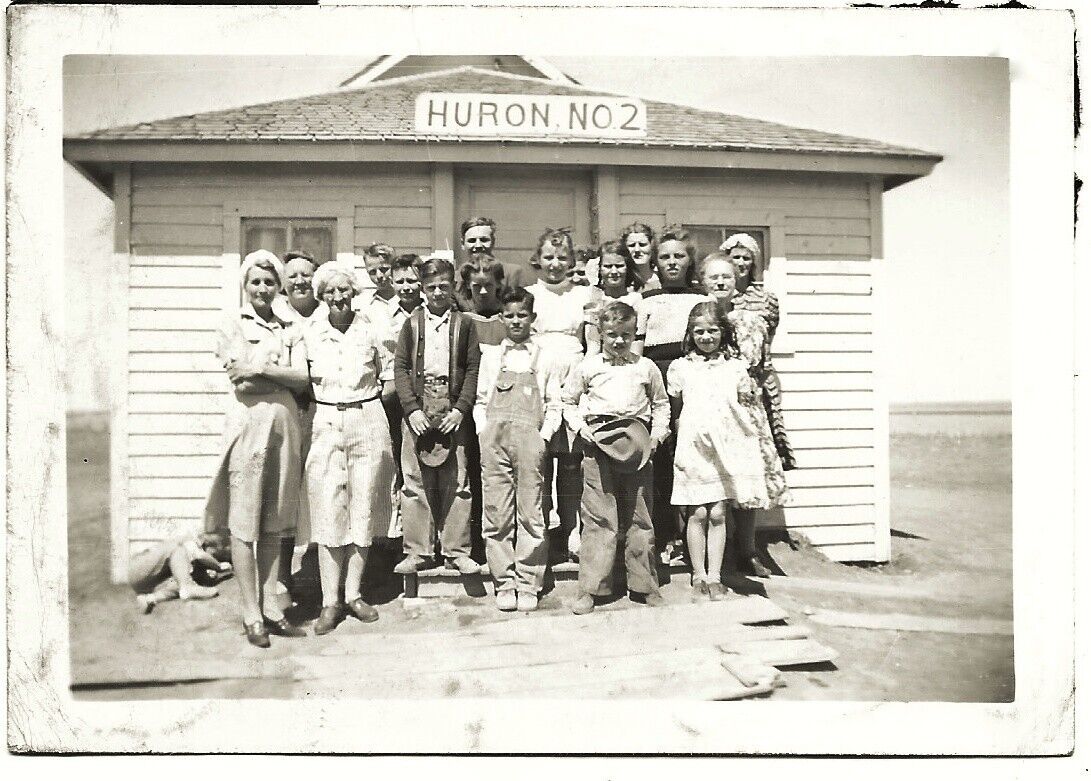 Vintage 1930s Photo of Children Students at HURON District School Fresno County 