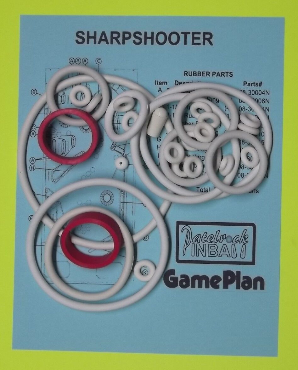 1979 Game Plan Sharpshooter Pinball Machine Rubber Ring Kit