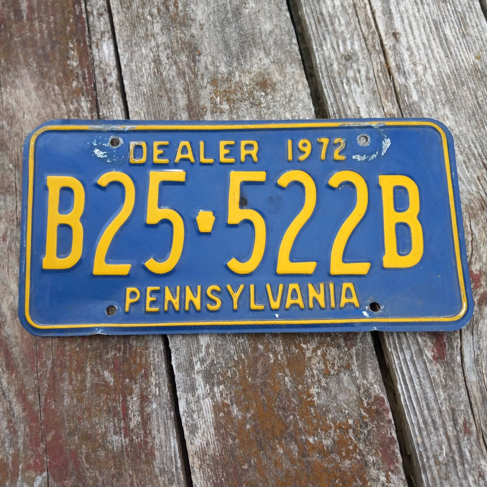 1972 Pennsylvania DEALER License Plate - \