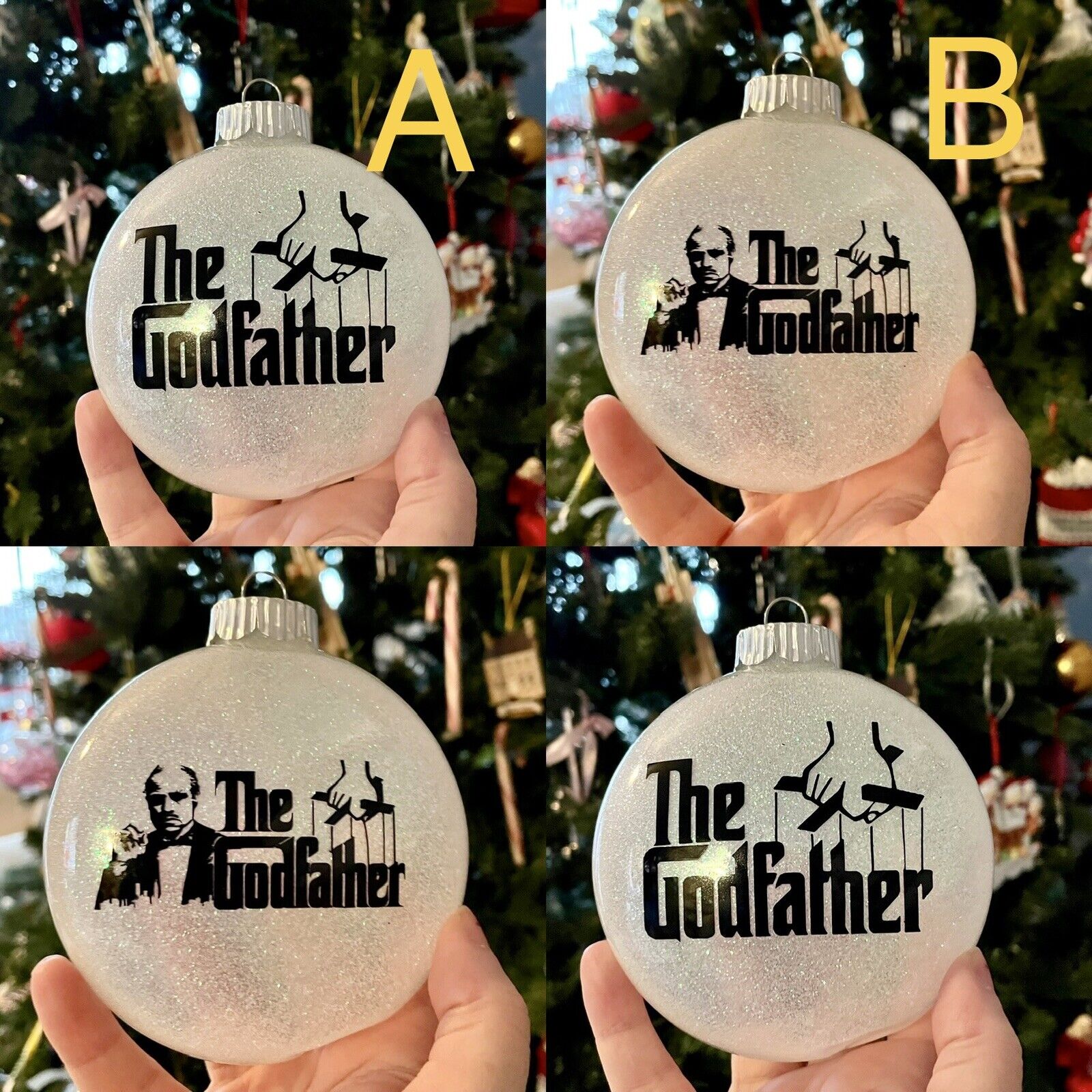 Handmade “the Godfather” Christmas Ornament