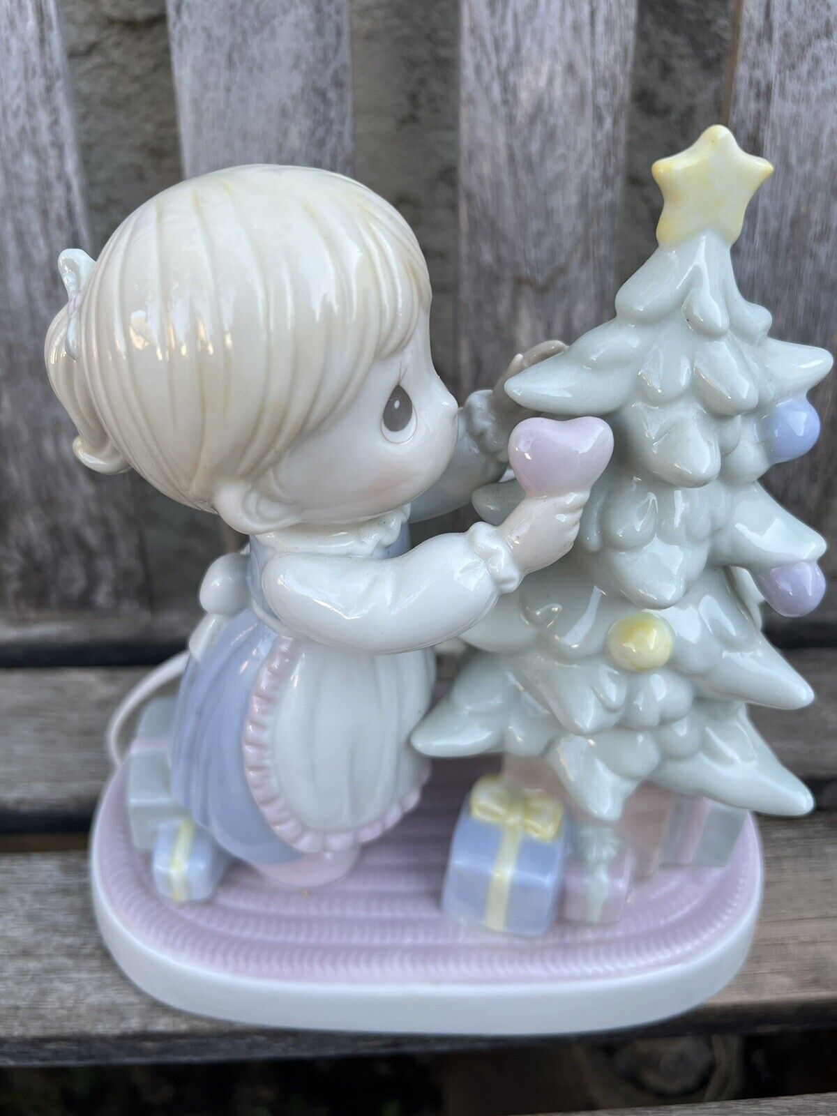 Precious Moments, Glazed Girl, Christmas Tree, Presents, Night Light, Works 7”