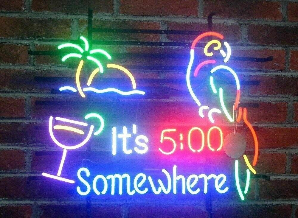 It\'s 5:00 Somewhere Parrot Palm Tree 32\