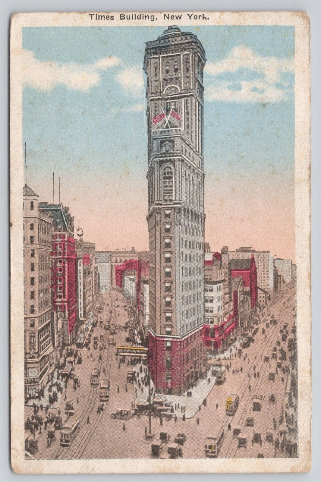 Postcard Times building New York City, New York