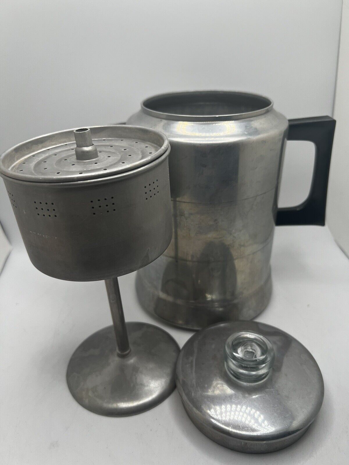 Vintage Comet Aluminum 9 Cup Coffee Pot Percolator for Camping or Stove Top