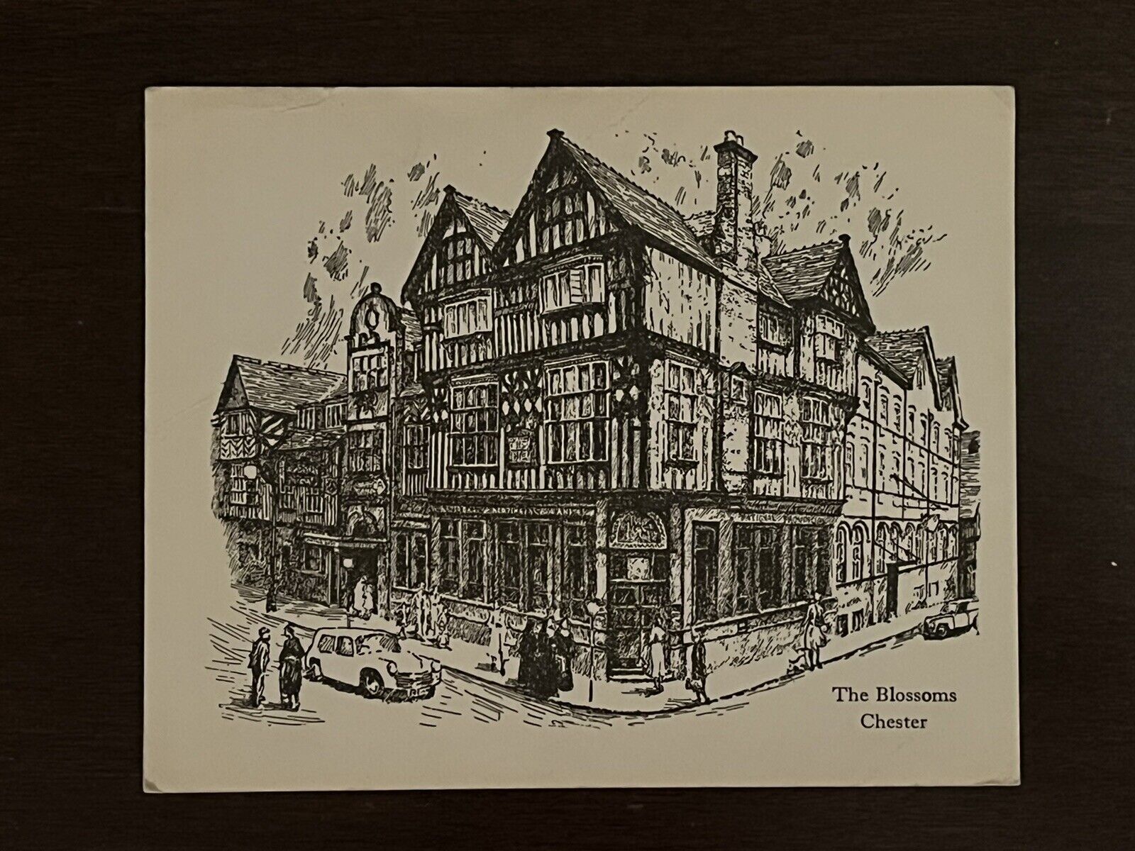 Chester England Blossoms Hotel Vintage Postcard