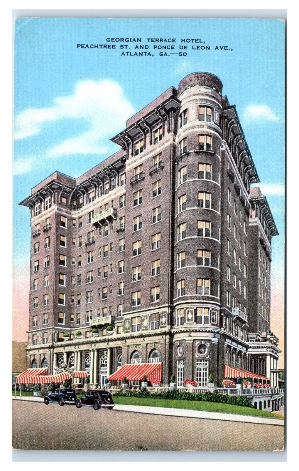 Postcard Georgian Terrace Hotel, Atlanta GA T98