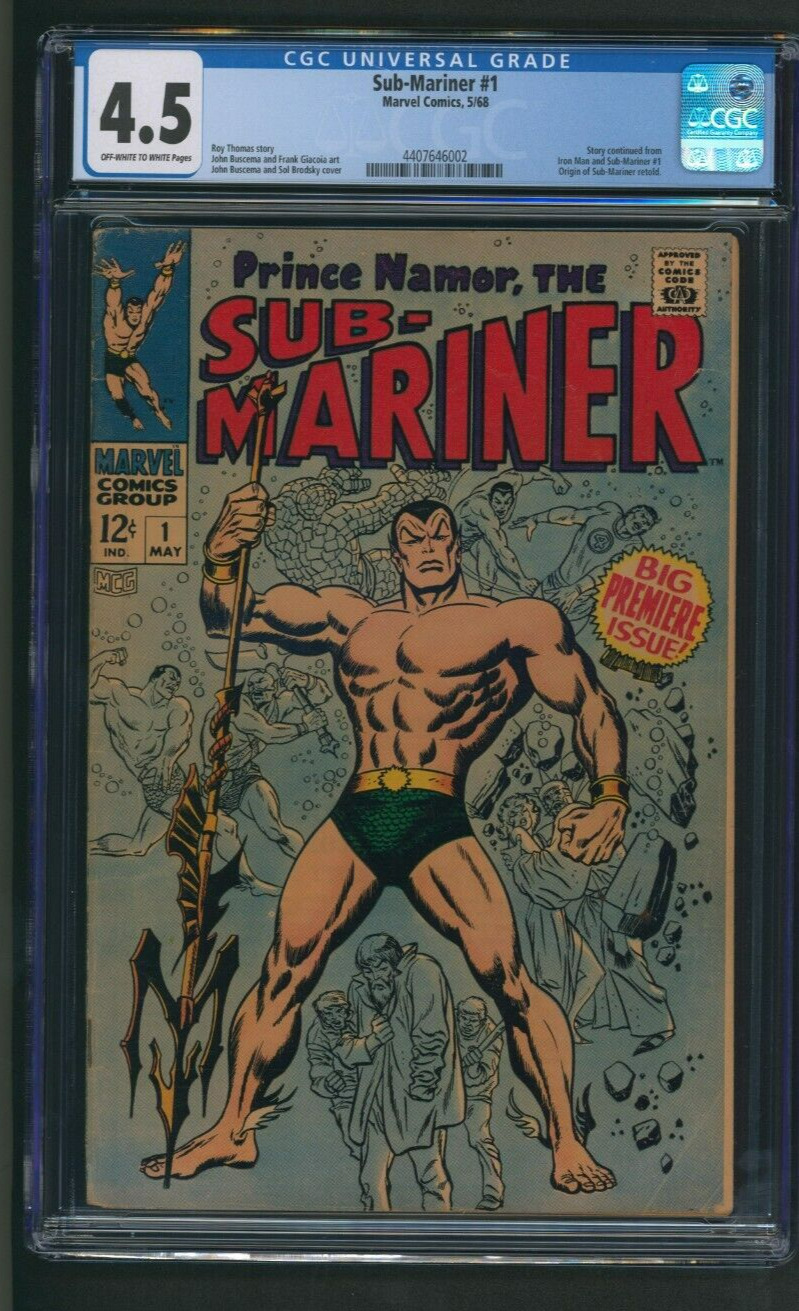 Sub-Mariner #1 CGC 4.5 Marvel Comics 1968 Origin of Sub-Mariner Namor