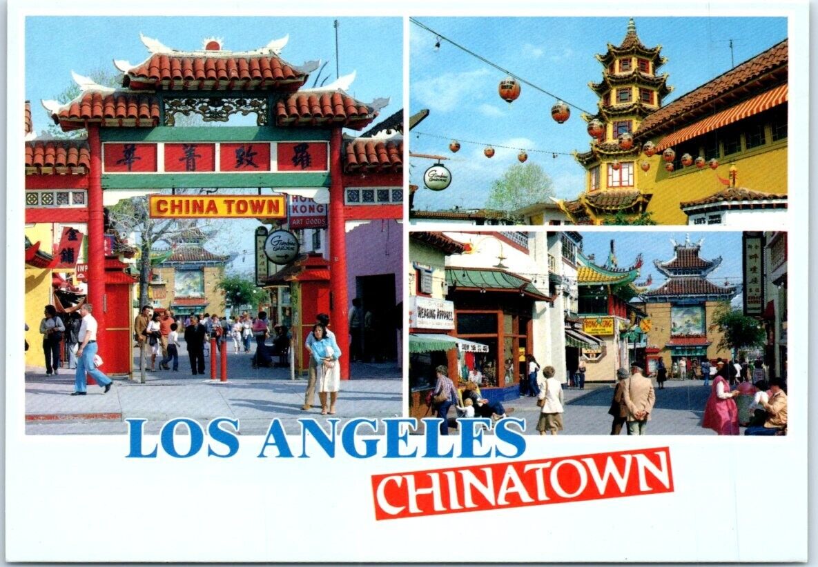 Postcard - Gateway Entrance to New Chinatown, Los Angeles, California, USA
