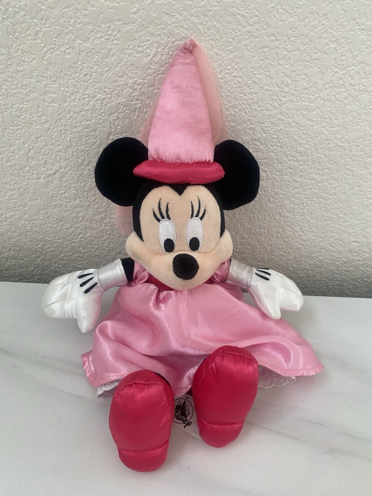 Minnie Mouse Disney Parks Plush Princess Pink Satin Dress 14 in Stuffed Doll