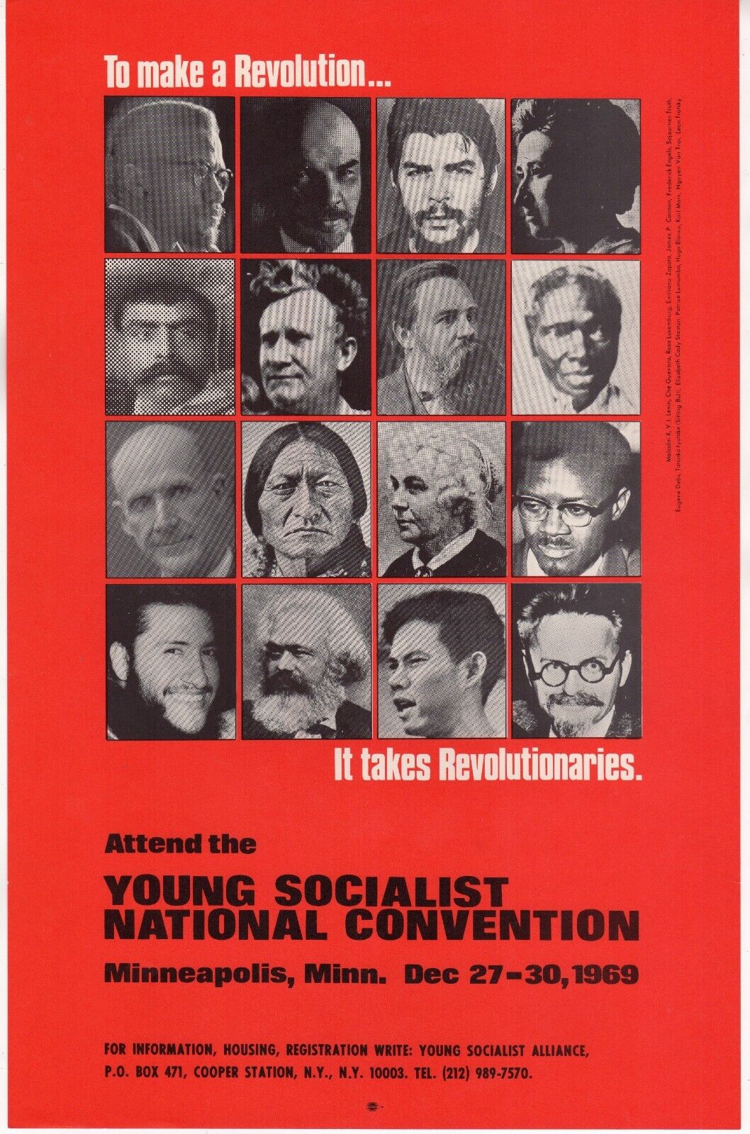 1969 Original Young Socialist National Convention Poster