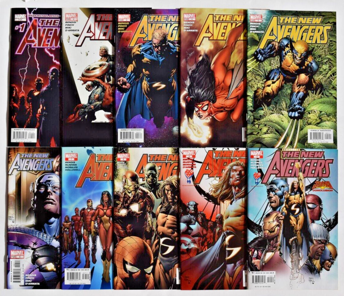 NEW AVENGERS (2005) 66 ISSUE COMPLETE SET #1-64 & ANNUAL 1 &2  MARVEL COMICS