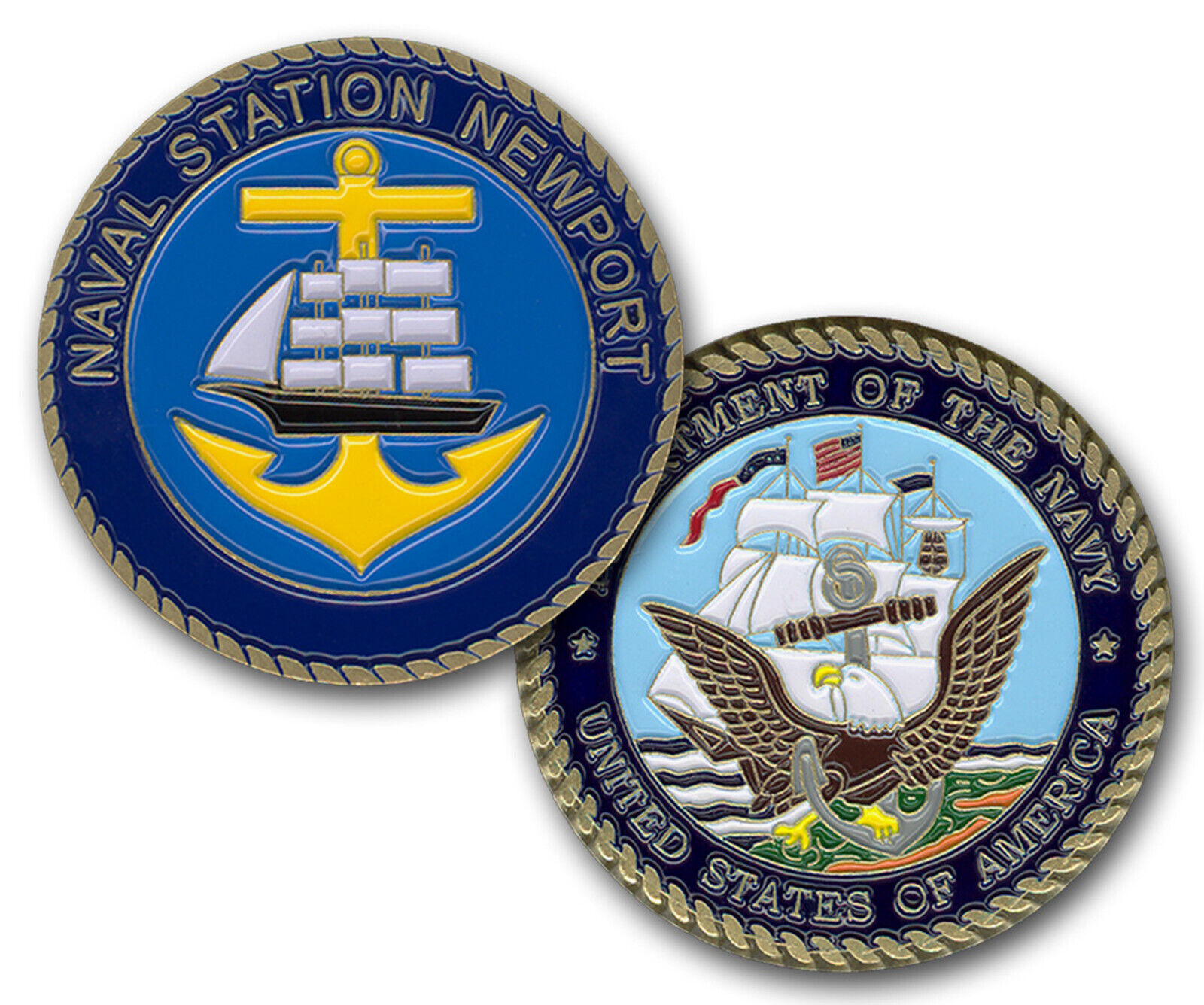 US Navy Naval Station Newport Rhode Island Challenge Coin