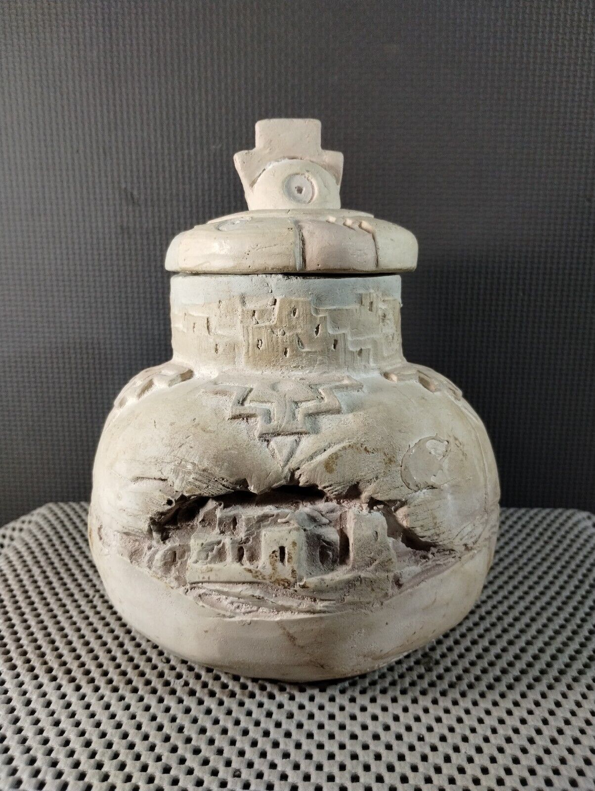 Southwestern Sculpture Cantu Comanche Jar Mexican Pottery
