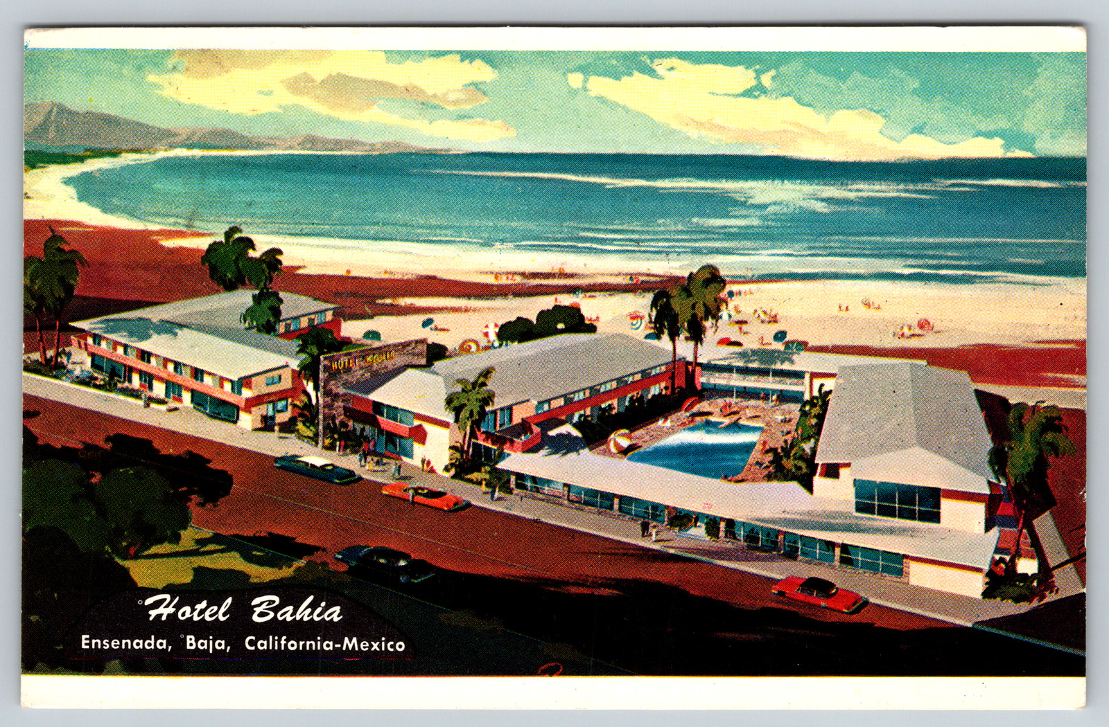 c1960s Bahia Hotel Ensenada Baja California-Mexico Beach Vintage Postcard