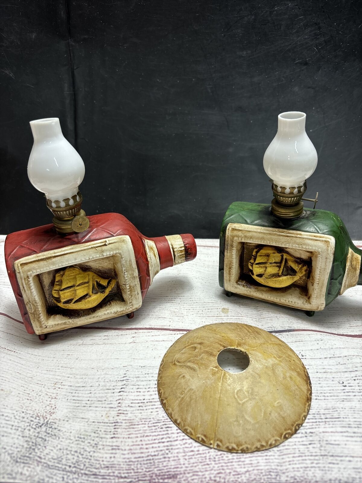Vintage Mini Kerosene Lamp Set Of 2