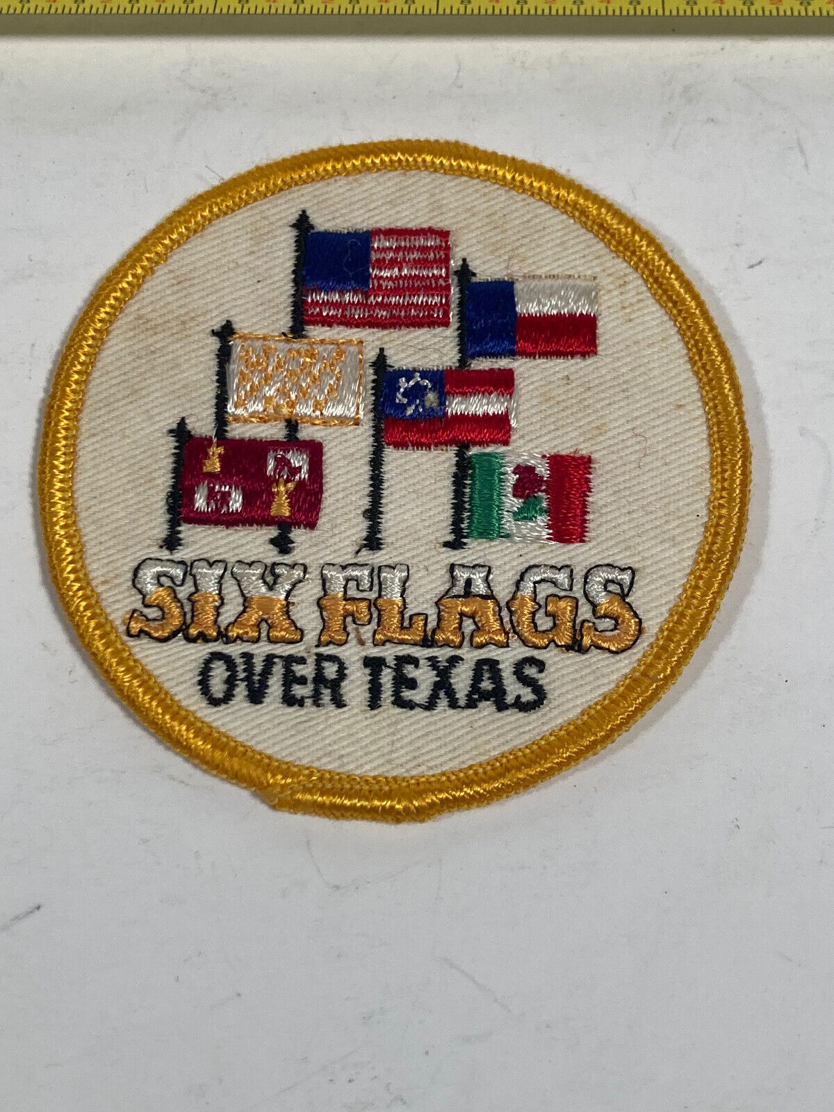 VTG Rare Original Six Flags Over Texas Amusement Park Arlington Patch