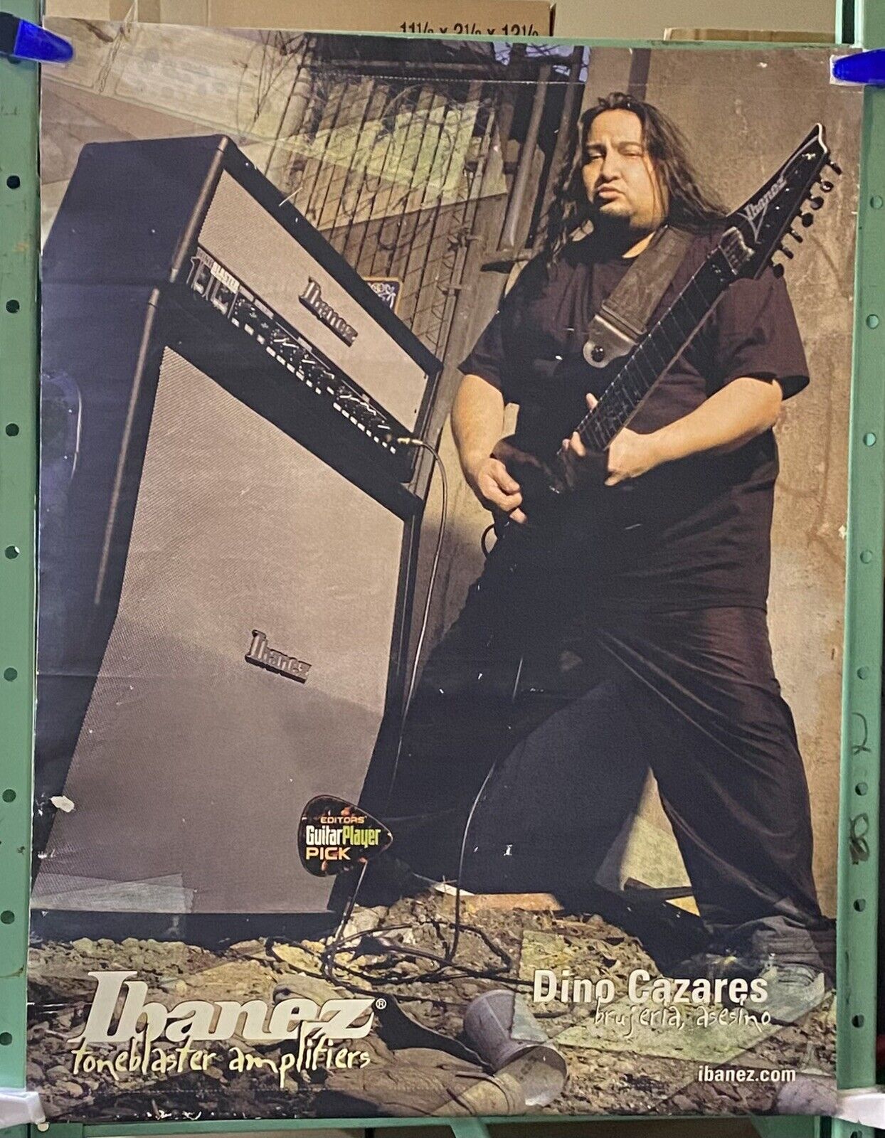 Ibanez Toneblaster Amplifiers Dino Cazares Fear Factory 27”X36” Vinyl Poster