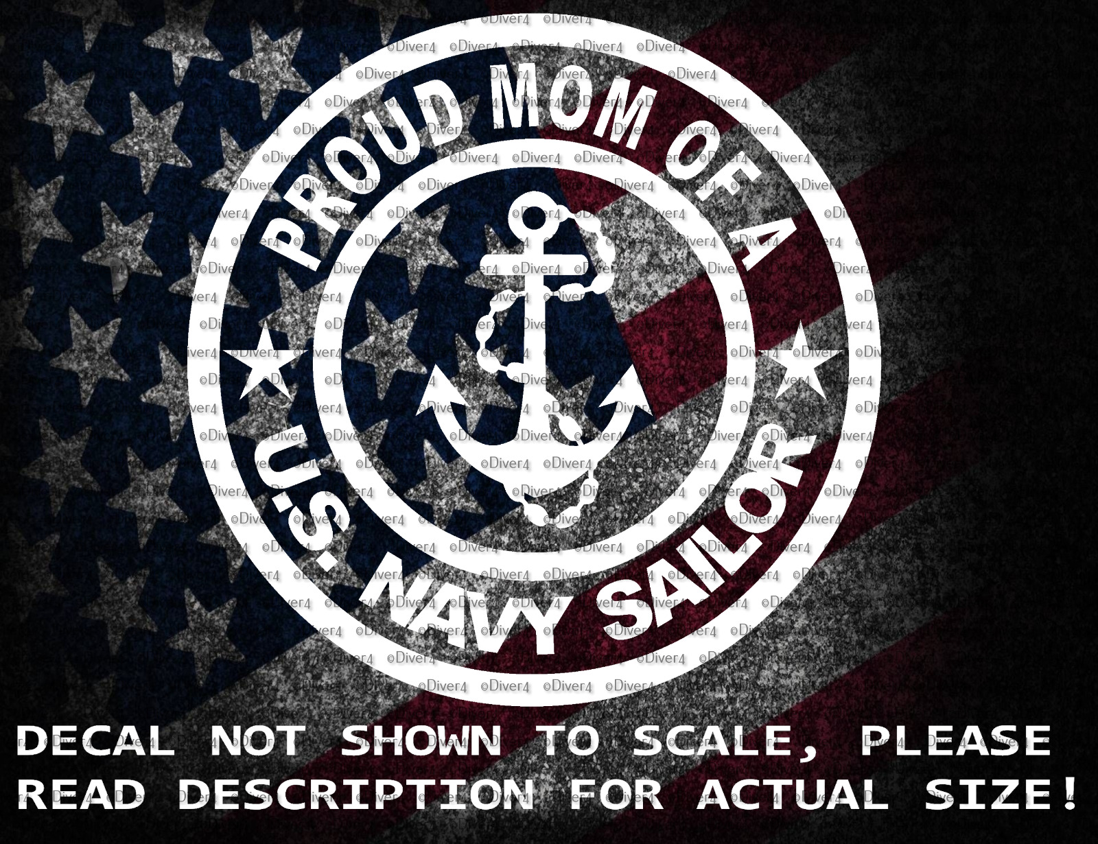 Proud Mom Of A US Navy Sailor Vinyl Decal US Seller US Made