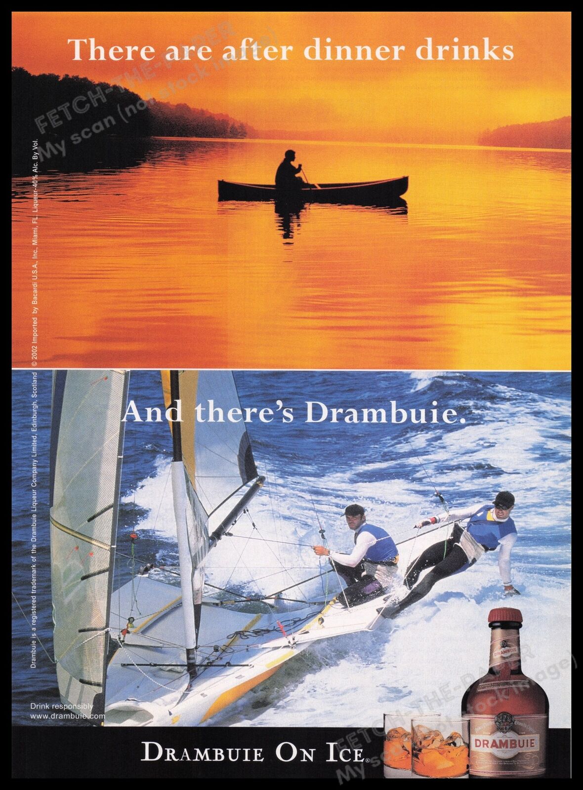 Drambuie 2000s Print Advertisement Ad 2002 Canoe and Sailing