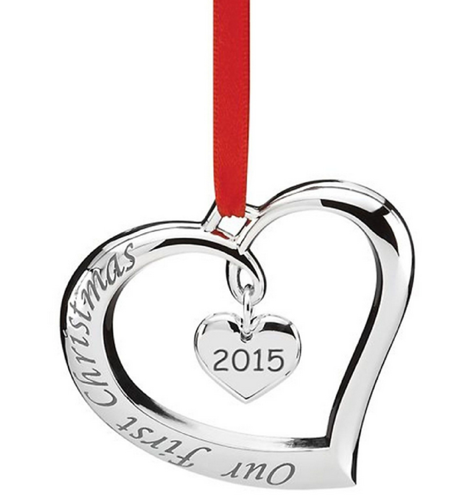 Lenox 2015 Our First Christmas Forevermore Heart Ornament