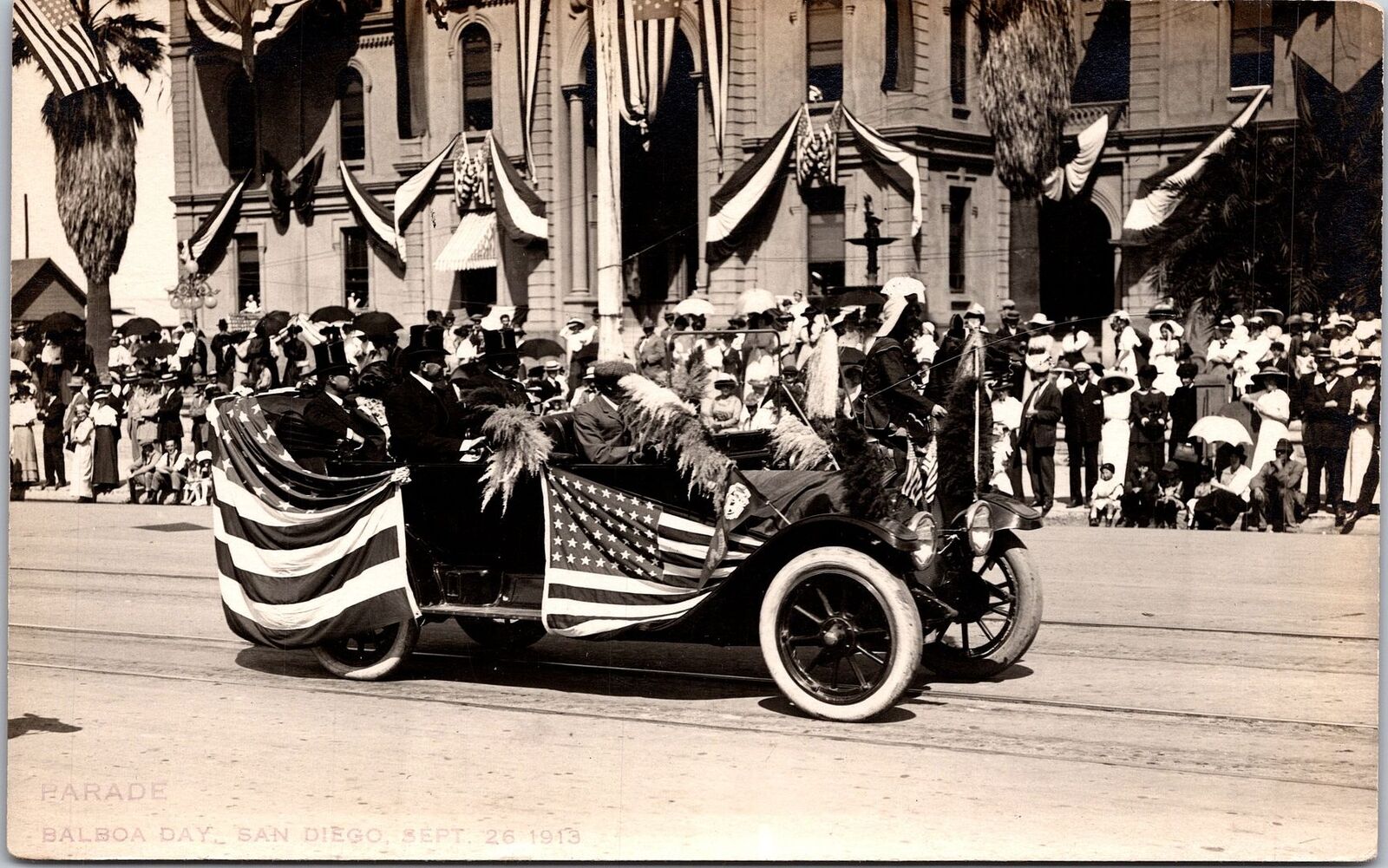 Panama-California Exposition San Diego 1913 Balboa Day Parade Real Photo PC