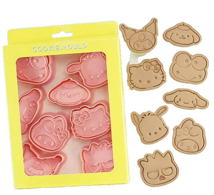(Set of 8) Sanrio Characters Cookie Cutters Molds Pastry Kitchen Baking Biscuit
