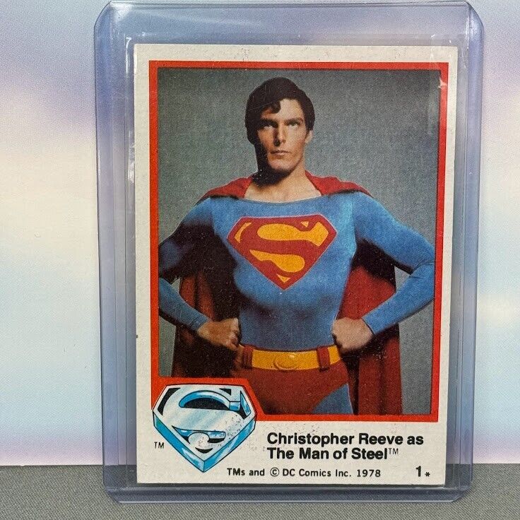 1978 Topps Superman The Movie #1 Christopher Reeve as the Man of Steel