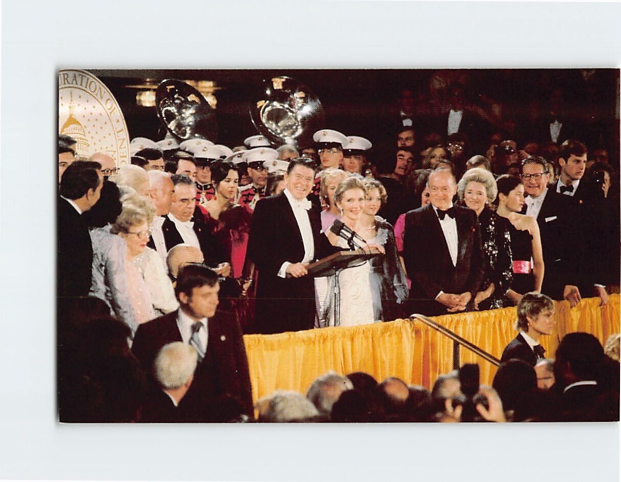 Postcard President & Mrs. Ronald Reagan Greet Supporters 1981 Inaugural Ball