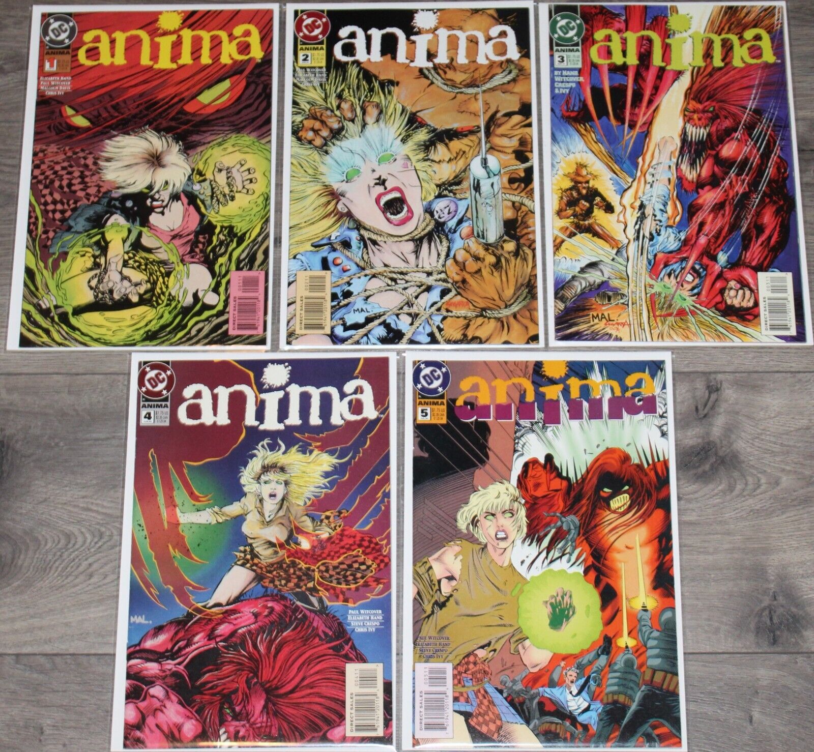 LOT of 5 ANIMA issues 1 - 5 DC Comics 1994 Modern Age First Five Issues