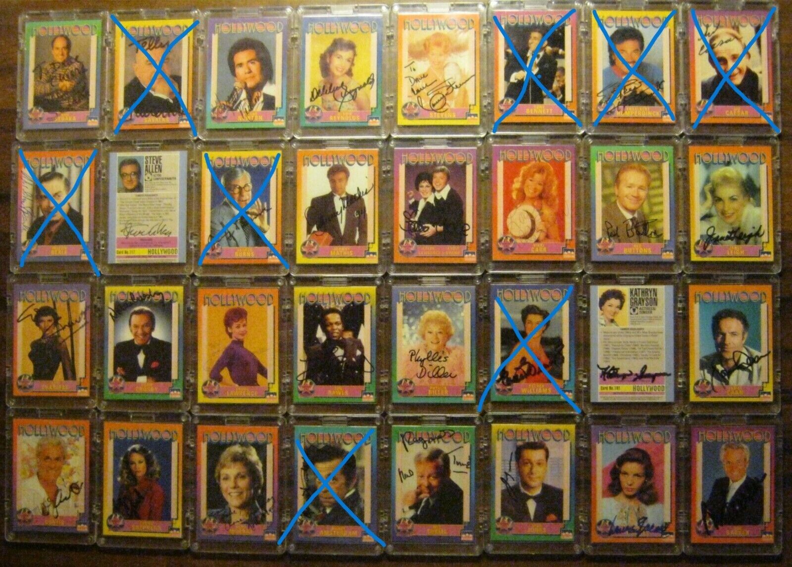 41 Different Signed Hollywood Walk of Fame Cards ~ Buy One, Many or All